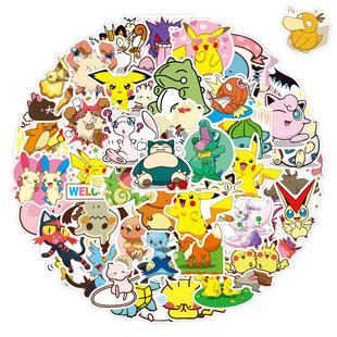 50 Pcs Different Pokemons Pikachu Stickers For Luggage