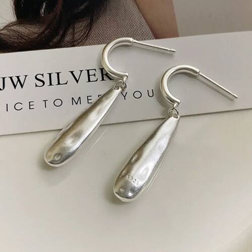 New Sterling Silver Earrings Simple Style Women Charm