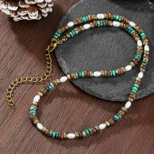 1PC Summer Man's Ethnic Artificial Pearl Necklace for Men
