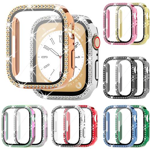 Diamond Case+Glass For Apple watch series 10 9 8 7 6 5 4 se