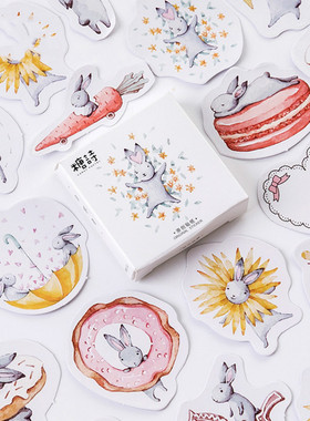 Mohamm Month hare Cute Diary Paper Mini Small Bullet Kawaii