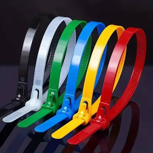 100 Reusable Cable Ties, Cable Lock Loop Nylon Ties