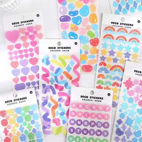 Colorful Ribbon Stickers DIY Adhesive Sticker Decoration