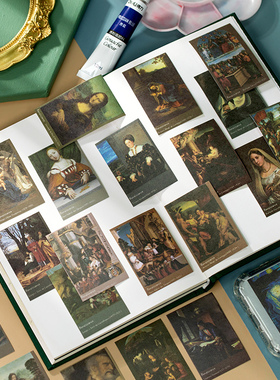Retro Mona Lisa Art Stickers Van Gogh Museum Scrapbooking