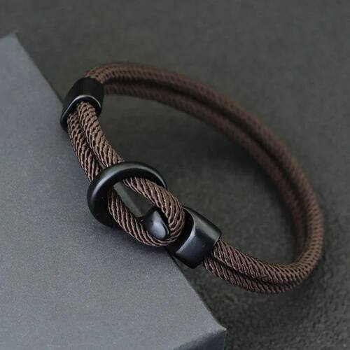 Novel Grade A Rope Bracelet Men Double Layer Outdoor