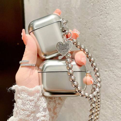 Plating Silver Cases With Heart Pendant Bracelet Chain For