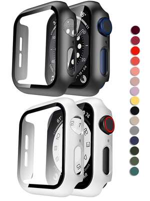 Glass+Cover For Apple Watch case 8 7 6 SE 5 3 iWatch Accesso
