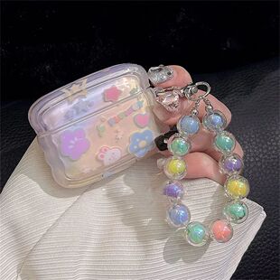 Cute Rabbit Star Wavy Border Headphones Case For AirPods 1