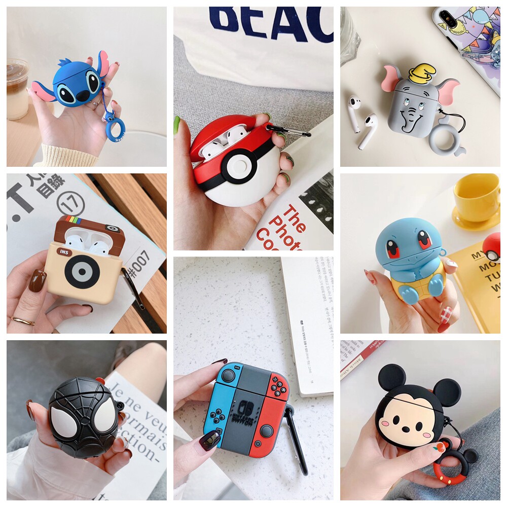 Cute Cartoon Earphone Case For Airpods 2 1 Case Wireless Bluetooth Headphones Case Cute Minnie