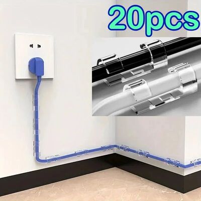 20pcs Cable Clips Self-Adhesive Cable Organizer for Desk