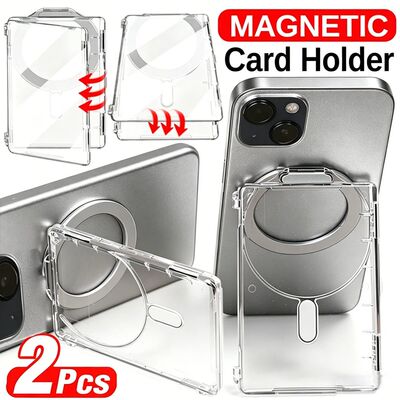 Transparent Magnetic Card Holder Wallet Case for Magsafe