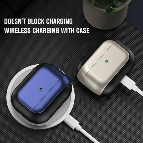 Luxury Plating Leather Texture Earphone Protection Case