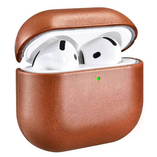 Airpods 4 Leather Case, Simple Case for Apple Air Pods 4