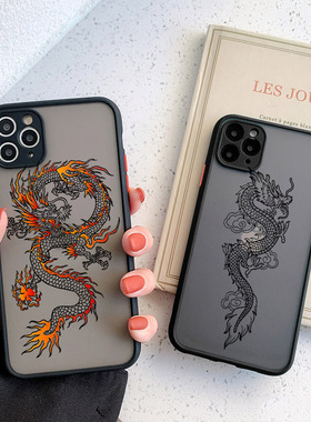 Black Dragon Phone Case For iPhone 11 7 8 Plus X XR XS 12pro MAX 6 S Plus SE 2020 Fashion Animal