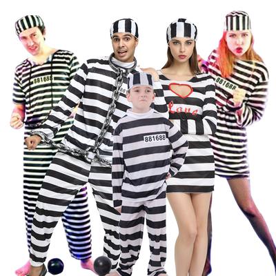 万圣节表演服囚犯衣服监狱服装