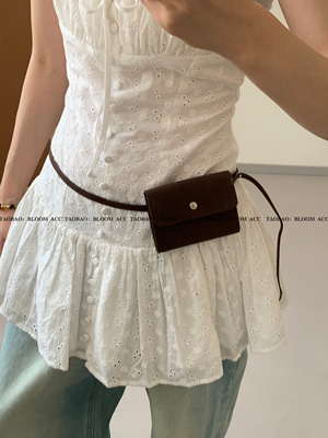 韩国东大门2025新款时尚百搭配饰小众设计感绒面腰带包腰封可调节