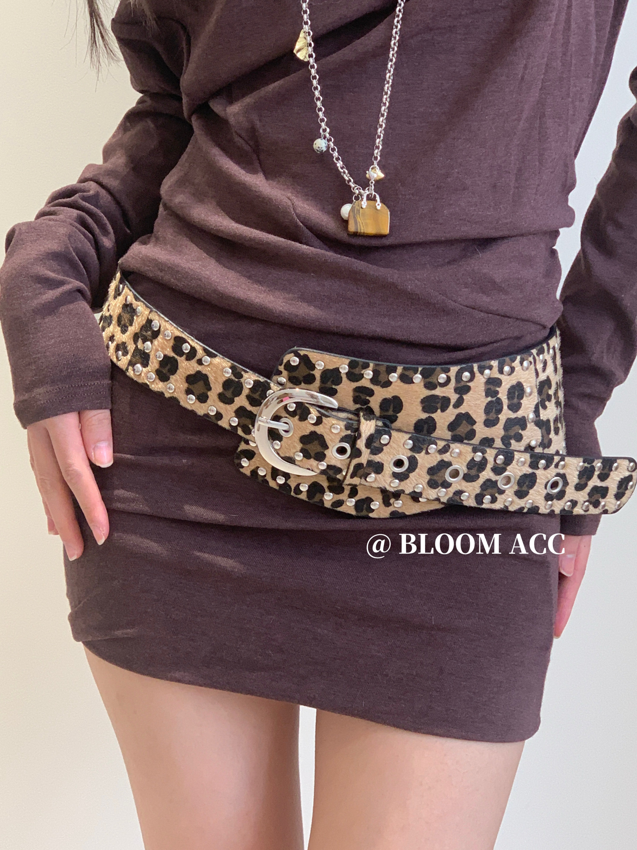 时尚欧美美式辣妹铆钉宽腰封小众风裙子腰带配饰带装饰带皮革皮带