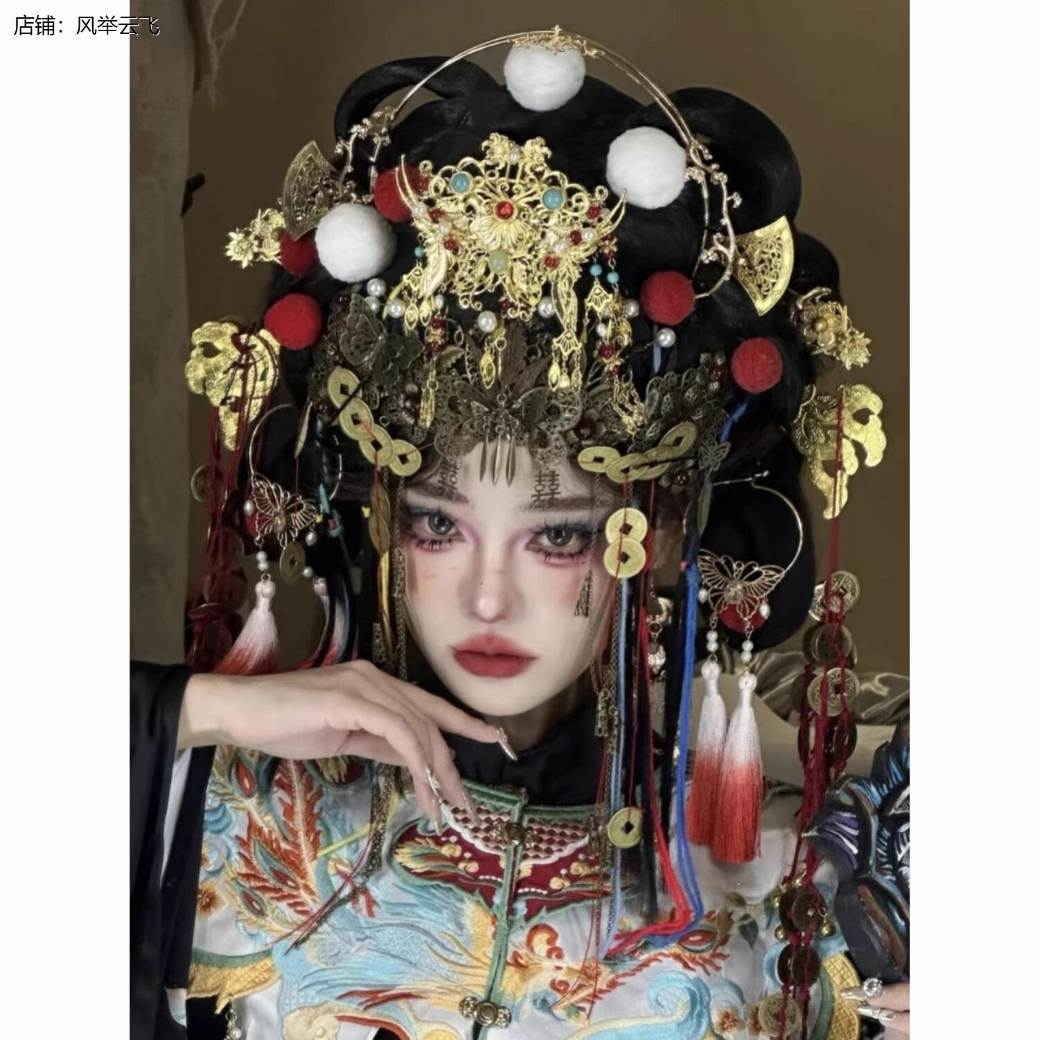 中国非遗文化傩舞汉服头
