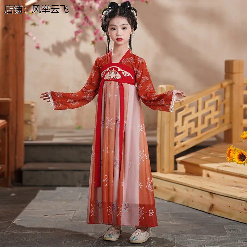 阳春三月儿童舞蹈服女童
