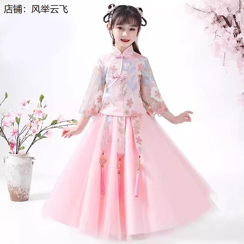 汉服女童唐装仙女裙小学