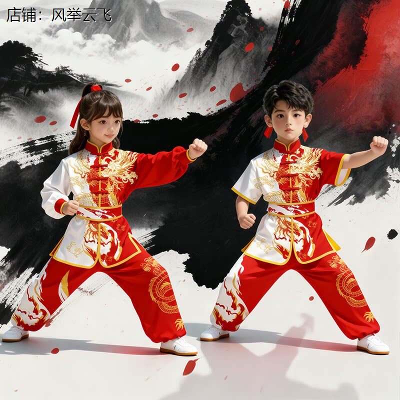 国风儿童武术服表演服装