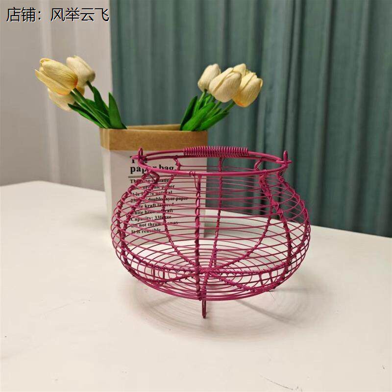 鸡蛋收纳盒手提筐篮编织