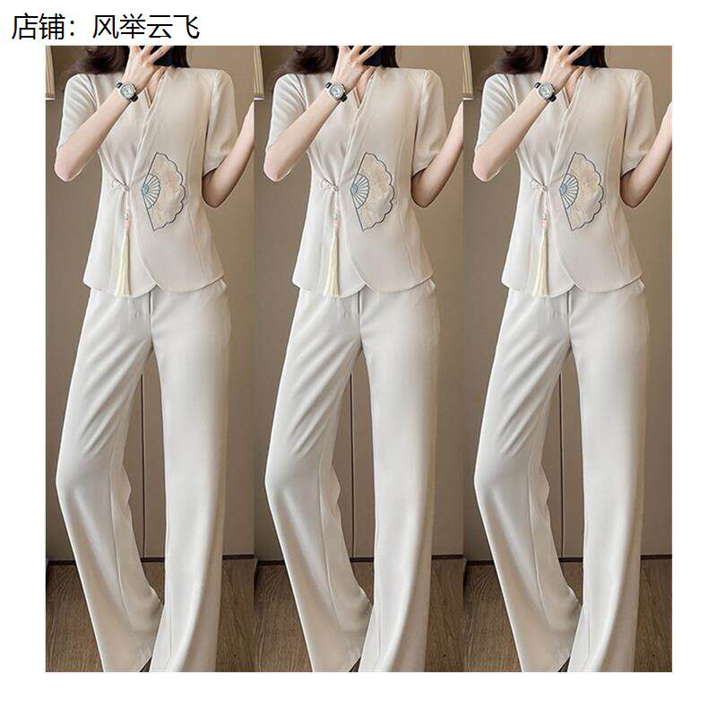 新中式美容院工作服女国风套装餐饮采耳足浴技师养生馆茶艺师服装