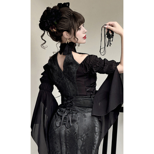 【尾款】-蛇纹蛇鳞鱼尾裙蛇年山海经哥特套装万塔黑纳吉尼