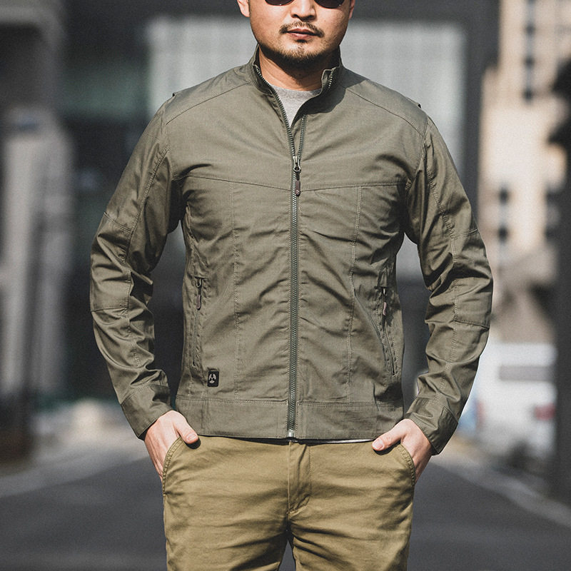 户外春秋工装夹克战术外套休闲立领薄款男外套战术通勤立领外套