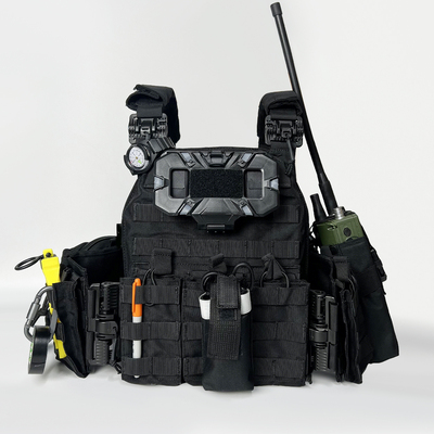 全套黑色战术背心马甲
