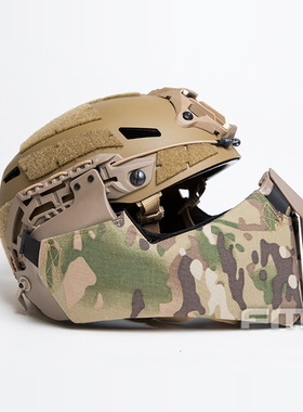 战术兵FMA FAST头盔导轨专用面罩高切导轨专用组合面具护脸护嘴