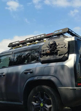 捷途越野汽车改装装饰面具惩戒者面具黑色骷髅面具无损改装案例