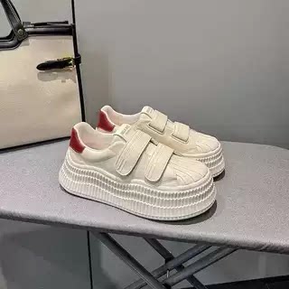 【成都手工鞋】真皮+猪皮 4cm 贝壳小白鞋 娇娅 551613-29