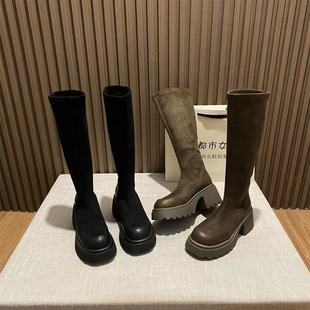 秋冬新款 加绒羊京绒长靴609