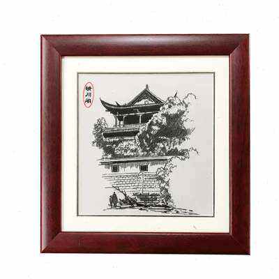 手工刺绣阁湖北非遗摆件装饰画中国风汉外宾武绣特色礼品汉晴.o.