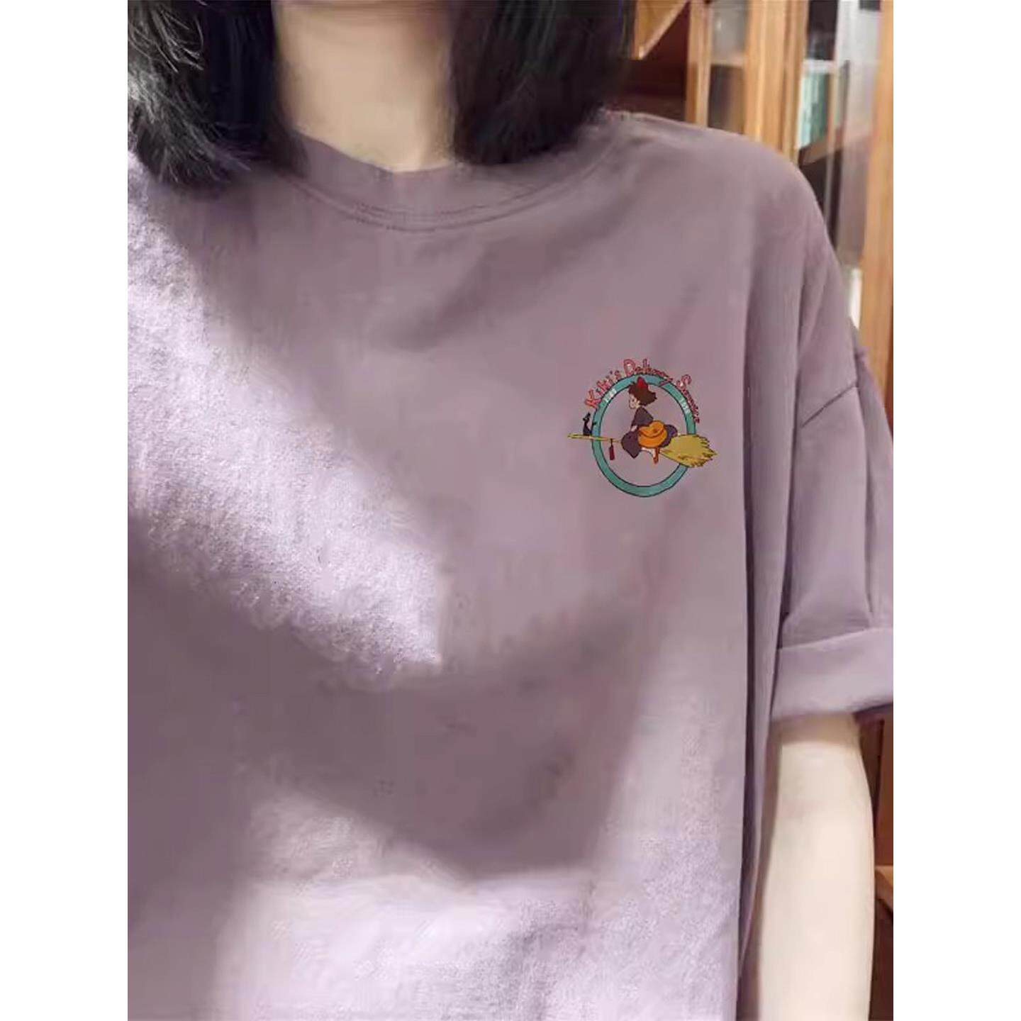 专柜商场撤回高端爆款夏季韩国女装紫色下衣失踪短袖T恤纯棉上衣