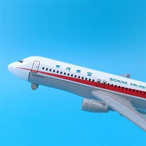 16cm带金属轮川航a320飞机模型摆件中国机长8633四川航空纪念品