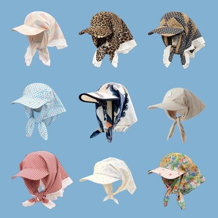 法式莫奈的花园头巾帽子女生春夏季逛街拍照海边度假鸭舌帽三角巾