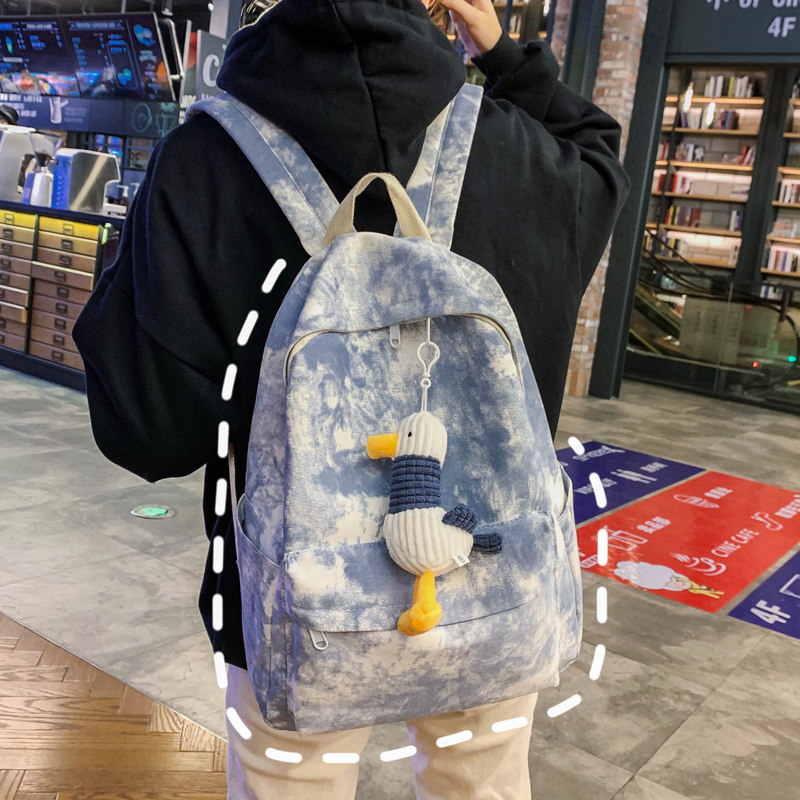 ins风书包女韩版高中原宿ulzzang初中生大学生背包简约森系双肩包