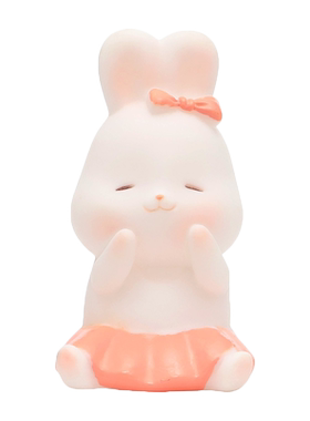 治愈物件小兔子办公室桌面