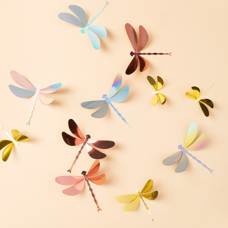 创意立体仿真纸蜻蜓婚房家用装饰墙贴客厅墙面遮丑贴3D炫彩蜻蜓贴,家居饰品,文化墙贴,淘宝优惠券,粉丝福利购,淘宝优惠卷