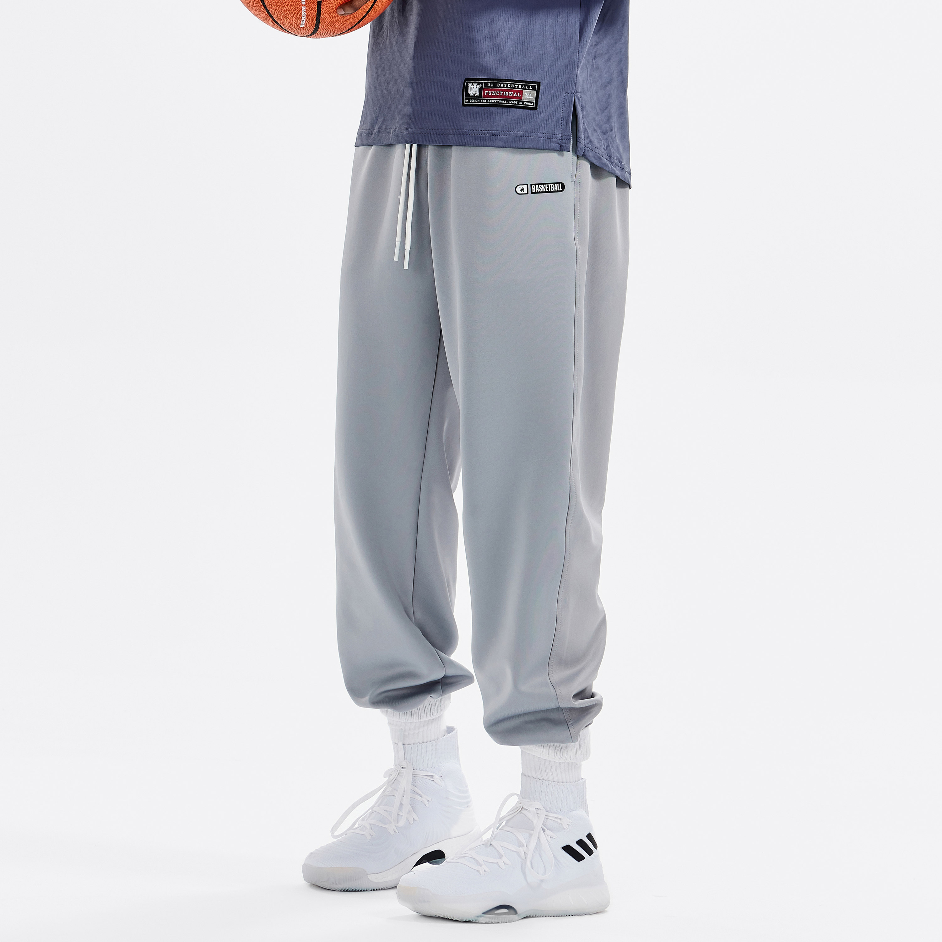 uh运动卫裤男篮球训练裤薄款透气宽松休闲运动裤美式篮球长裤速干