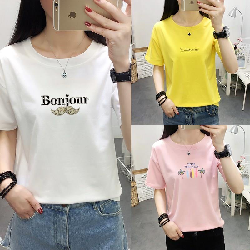 bf韩版体恤女半袖宽松百搭上衣服2019新款夏装短袖T恤女学生ins潮|ruв категории Женская одежда, футболка - от Buy2taobao.com для оказания профессиональной услуги покупки агента Taobao