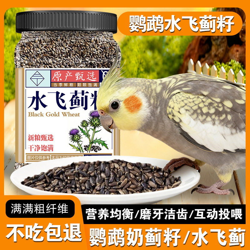 水飞蓟籽鹦鹉鸟零食饲料粮罐装虎皮牡丹玄凤种子珍珠小型鸟斤鸟用