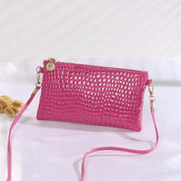 Summer crocodile-patterned small square bag for women, Japanese and Korean coins bag, patent leather keys, mobile phone, coin purse, hand-held single-shoulder crossbody bag thumbnail 5