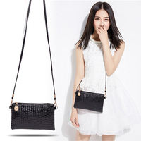 Summer crocodile-patterned small square bag for women, Japanese and Korean coins bag, patent leather keys, mobile phone, coin purse, hand-held single-shoulder crossbody bag thumbnail 7