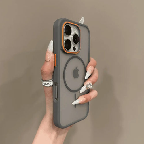 撞色磨砂肤感磁吸简约适用苹果16promax手机壳新款iPhone15细圈无线充电14plus镜头大孔13男女全包12创意防滑
