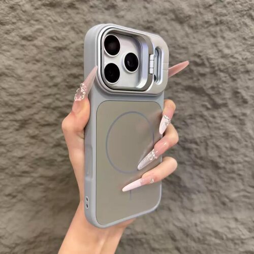 细圈磁吸隐形支架自带Ai按键适用苹果17promax手机壳新款iPhone16高级感15全包防摔14潮流男女13防指纹12情侣