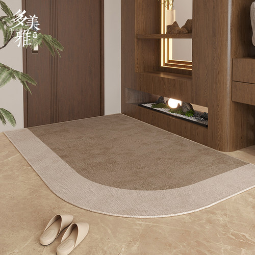 中式禅意地垫入户门垫进门口异形地毯家用防滑耐磨可裁剪玄关脚垫