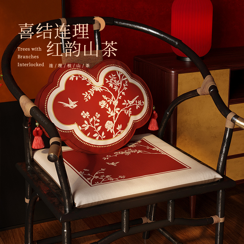 中式结婚喜庆茶椅垫太师椅圈靠垫